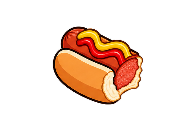 Hot dog with approximately one quarter remaining